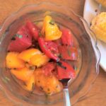 Summer tomato salad from the garden.
